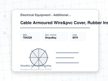 Cable Armoured Wire&pvc Cover, Rubber Insulated 1mm2 12c - Electrical Equipment - Additional Items - IMPA 794328 - UOM MTR