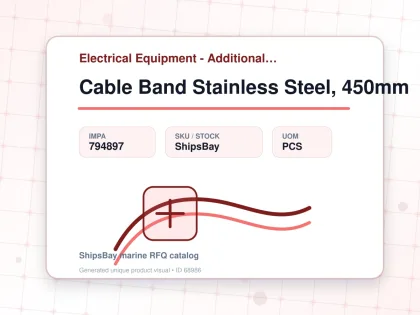 Cable Band Stainless Steel, 450mm - Electrical Equipment - Additional Items - IMPA 794897 - UOM PCS