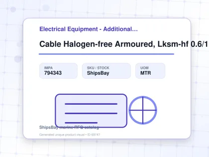 Cable Halogen-free Armoured, Lksm-hf 0.6/1kv 10mm2x3c 50amp - Electrical Equipment - Additional Items - IMPA 794343 - UOM MTR