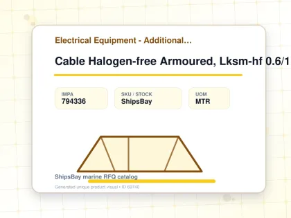 Cable Halogen-free Armoured, Lksm-hf 0.6/1kv 4mm2x2c 34amp - Electrical Equipment - Additional Items - IMPA 794336 - UOM MTR