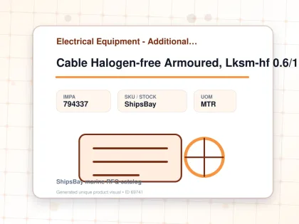 Cable Halogen-free Armoured, Lksm-hf 0.6/1kv 6mm2x2c 44amp - Electrical Equipment - Additional Items - IMPA 794337 - UOM MTR