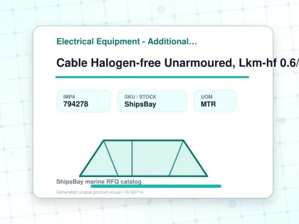 Cable Halogen-free Unarmoured, Lkm-hf 0.6/1kv 1.5mm2x2c 20amp - Electrical Equipment - Additional Items - IMPA 794278 - UOM MTR