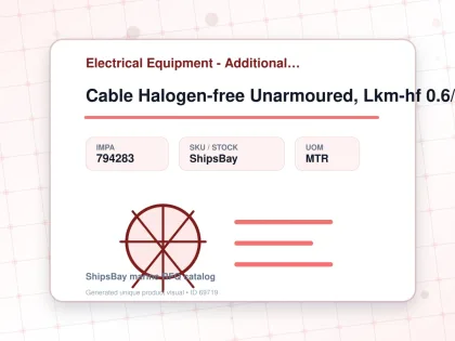 Cable Halogen-free Unarmoured, Lkm-hf 0.6/1kv 1.5mm2x3c 16amp - Electrical Equipment - Additional Items - IMPA 794283 - UOM MTR