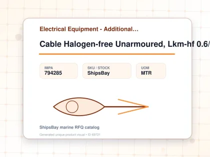 Cable Halogen-free Unarmoured, Lkm-hf 0.6/1kv 4.0mm2x3c 28amp - Electrical Equipment - Additional Items - IMPA 794285 - UOM MTR