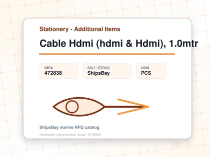 Cable Hdmi (hdmi & Hdmi), 1.0mtr - Stationery - Additional Items - IMPA 472838 - UOM PCS