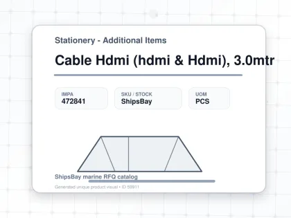 Cable Hdmi (hdmi & Hdmi), 3.0mtr - Stationery - Additional Items - IMPA 472841 - UOM PCS