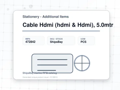 Cable Hdmi (hdmi & Hdmi), 5.0mtr - Stationery - Additional Items - IMPA 472842 - UOM PCS