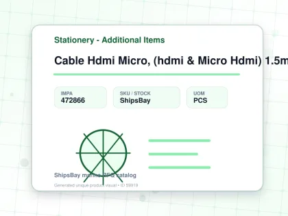 Cable Hdmi Micro, (hdmi & Micro Hdmi) 1.5mtr - Stationery - Additional Items - IMPA 472866 - UOM PCS