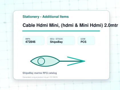 Cable Hdmi Mini, (hdmi & Mini Hdmi) 2.0mtr - Stationery - Additional Items - IMPA 472846 - UOM PCS