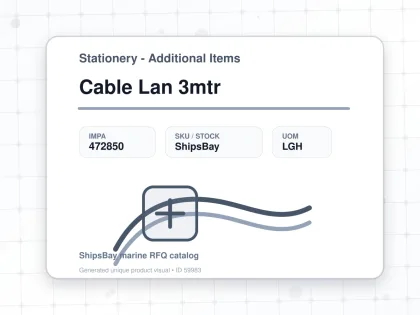 Cable Lan 3mtr - Stationery - Additional Items - IMPA 472850 - UOM LGH