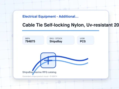 Cable Tie Self-locking Nylon, Uv-resistant 200mm - Electrical Equipment - Additional Items - IMPA 794875 - UOM PCS