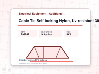 Cable Tie Self-locking Nylon, Uv-resistant 300mm 100's - Electrical Equipment - Additional Items - IMPA 794887 - UOM PKT
