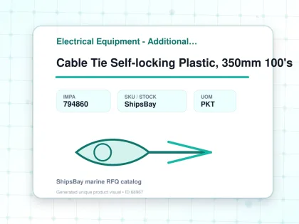 Cable Tie Self-locking Plastic, 350mm 100's - Electrical Equipment - Additional Items - IMPA 794860 - UOM PKT