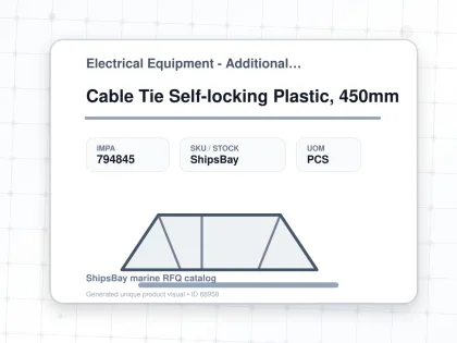 Cable Tie Self-locking Plastic, 450mm - Electrical Equipment - Additional Items - IMPA 794845 - UOM PCS
