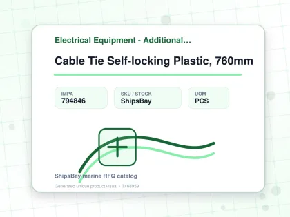 Cable Tie Self-locking Plastic, 760mm - Electrical Equipment - Additional Items - IMPA 794846 - UOM PCS