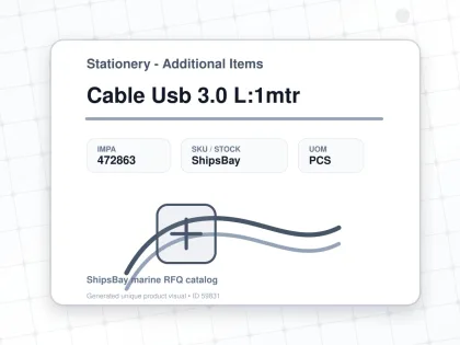 Cable Usb 3.0 L:1mtr - Stationery - Additional Items - IMPA 472863 - UOM PCS