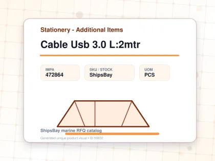 Cable Usb 3.0 L:2mtr - Stationery - Additional Items - IMPA 472864 - UOM PCS