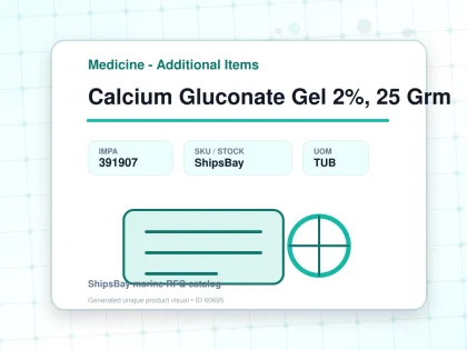 Calcium Gluconate Gel 2%, 25 Grm - Medicine - Additional Items - IMPA 391907 - UOM TUB