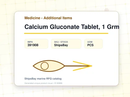 Calcium Gluconate Tablet, 1 Grm - Medicine - Additional Items - IMPA 391908 - UOM PCS