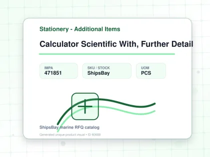 Calculator Scientific With, Further Detail - Stationery - Additional Items - IMPA 471851 - UOM PCS