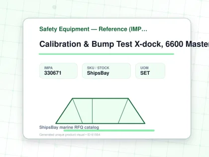 Calibration & Bump Test X-dock, 6600 Master #8321901 - Safety Equipment — Reference (IMPA) - IMPA 330671 - UOM SET