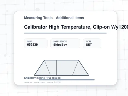 Calibrator High Temperature, Clip-on Wy1200 - Measuring Tools - Additional Items - IMPA 652539 - UOM SET