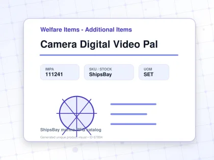 Camera Digital Video Pal - Welfare Items - Additional Items - IMPA 111241 - UOM SET