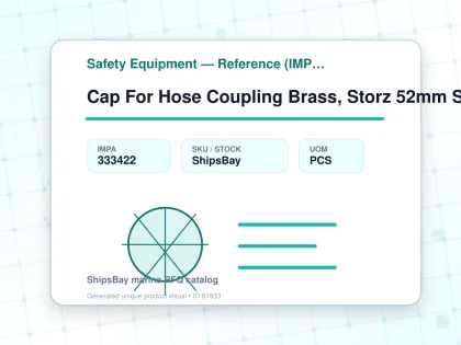 Cap For Hose Coupling Brass, Storz 52mm Sm735052 - Safety Equipment — Reference (IMPA) - IMPA 333422 - UOM PCS