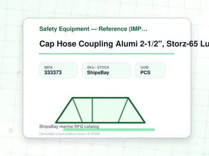 Cap Hose Coupling Alumi 2-1/2", Storz-65 Lug 81mm Sm715881 - Safety Equipment — Reference (IMPA) - IMPA 333373 - UOM PCS