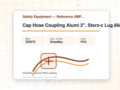 Cap Hose Coupling Alumi 2", Storz-c Lug 66mm Sm715660 - Safety Equipment — Reference (IMPA) - IMPA 333372 - UOM PCS