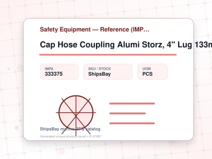 Cap Hose Coupling Alumi Storz, 4" Lug 133mm Sm715895 - Safety Equipment — Reference (IMPA) - IMPA 333375 - UOM PCS