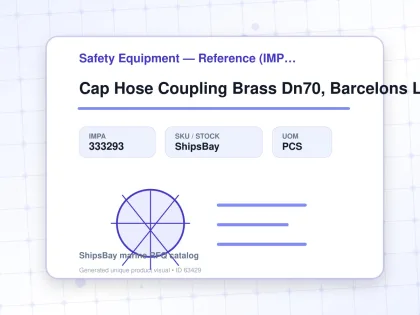 Cap Hose Coupling Brass Dn70, Barcelons Lug 85mm Sm562070 - Safety Equipment — Reference (IMPA) - IMPA 333293 - UOM PCS
