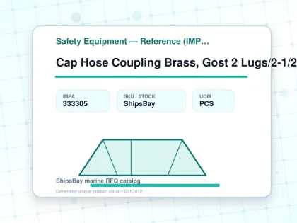 Cap Hose Coupling Brass, Gost 2 Lugs/2-1/2" Lug 96mm - Safety Equipment — Reference (IMPA) - IMPA 333305 - UOM PCS