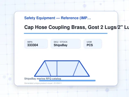 Cap Hose Coupling Brass, Gost 2 Lugs/2" Lug 79mm - Safety Equipment — Reference (IMPA) - IMPA 333304 - UOM PCS