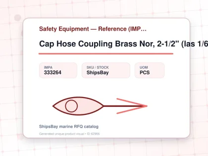 Cap Hose Coupling Brass Nor, 2-1/2" (las 1/65a) Sm542065 - Safety Equipment — Reference (IMPA) - IMPA 333264 - UOM PCS
