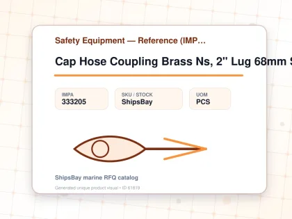Cap Hose Coupling Brass Ns, 2" Lug 68mm Sm142050 - Safety Equipment — Reference (IMPA) - IMPA 333205 - UOM PCS