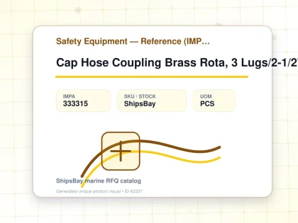 Cap Hose Coupling Brass Rota, 3 Lugs/2-1/2" Sm666065 - Safety Equipment — Reference (IMPA) - IMPA 333315 - UOM PCS