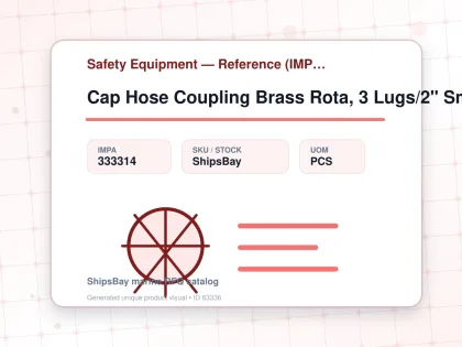 Cap Hose Coupling Brass Rota, 3 Lugs/2" Sm666035 - Safety Equipment — Reference (IMPA) - IMPA 333314 - UOM PCS