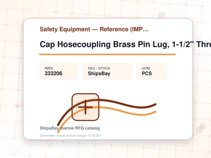 Cap Hosecoupling Brass Pin Lug, 1-1/2" Thread 9tpi Female - Safety Equipment — Reference (IMPA) - IMPA 333206 - UOM PCS