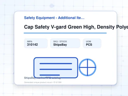 Cap Safety V-gard Green High, Density Polyethylene Blue - Safety Equipment - Additional Items - IMPA 310142 - UOM PCS