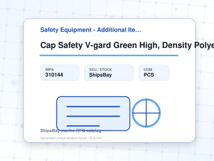 Cap Safety V-gard Green High, Density Polyethylene Red - Safety Equipment - Additional Items - IMPA 310144 - UOM PCS