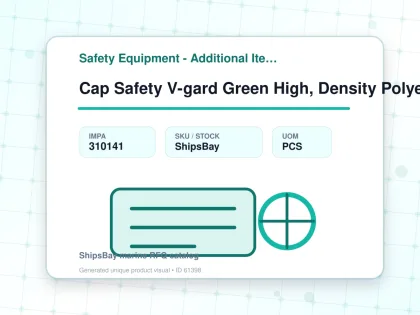 Cap Safety V-gard Green High, Density Polyethylene White - Safety Equipment - Additional Items - IMPA 310141 - UOM PCS