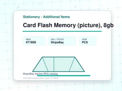 Card Flash Memory (picture), 8gb - Stationery - Additional Items - IMPA 471856 - UOM PCS