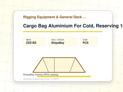 Cargo Bag Aluminium For Cold, Reserving 1080x970x1350mm - Rigging Equipment & General Deck Items - Additional Items - IMPA 232183 - UOM PCS