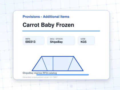 Carrot Baby Frozen - Provisions - Additional Items - IMPA 000313 - UOM KGS