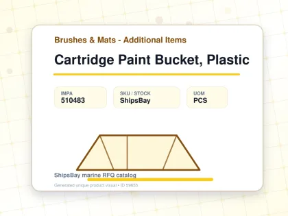 Cartridge Paint Bucket, Plastic - Brushes & Mats - Additional Items - IMPA 510483 - UOM PCS