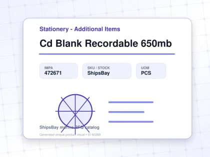 Cd Blank Recordable 650mb - Stationery - Additional Items - IMPA 472671 - UOM PCS