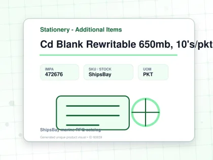 Cd Blank Rewritable 650mb, 10's/pkt - Stationery - Additional Items - IMPA 472676 - UOM PKT