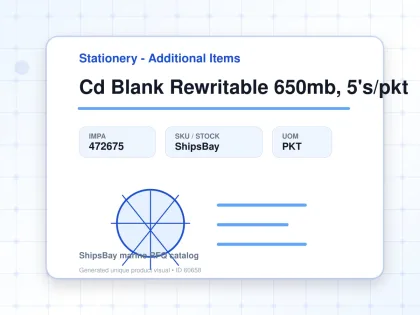 Cd Blank Rewritable 650mb, 5's/pkt - Stationery - Additional Items - IMPA 472675 - UOM PKT