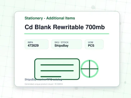 Cd Blank Rewritable 700mb - Stationery - Additional Items - IMPA 472629 - UOM PCS